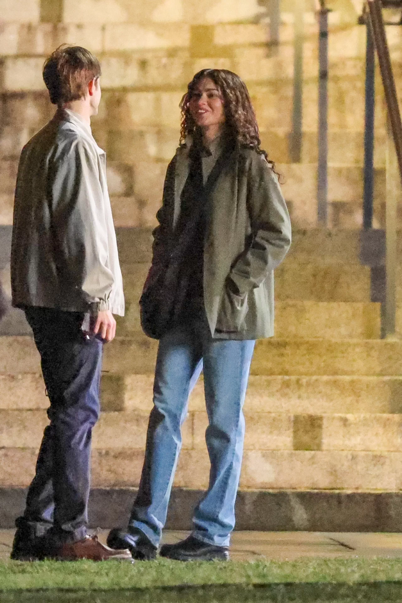Zendaya and Robert Pattinson Share Laughs While Filming A24’s ‘The Drama’