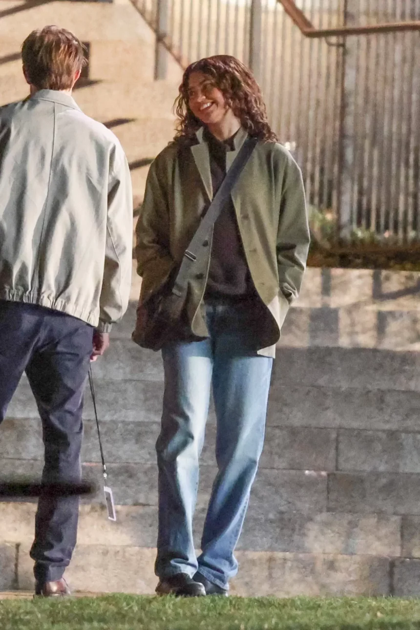 Zendaya and Robert Pattinson Share Laughs While Filming A24’s ‘The Drama’