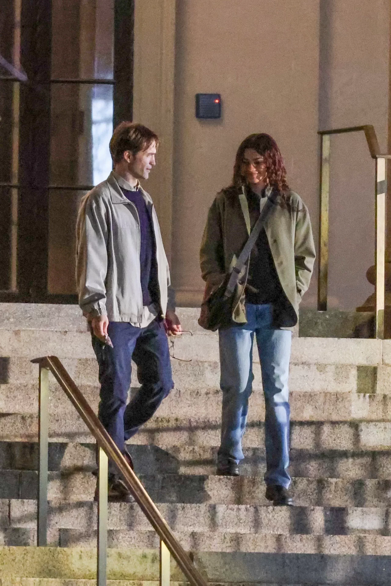 Zendaya and Robert Pattinson Share Laughs While Filming A24’s ‘The Drama’