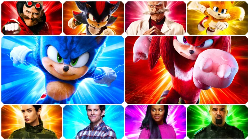 Sonic the Hedgehog character posters