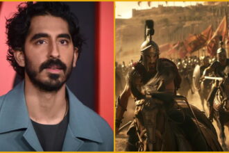 Dev Patel battlefield with mounted knights—India