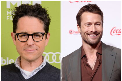 J J Abrams and Glen Powell