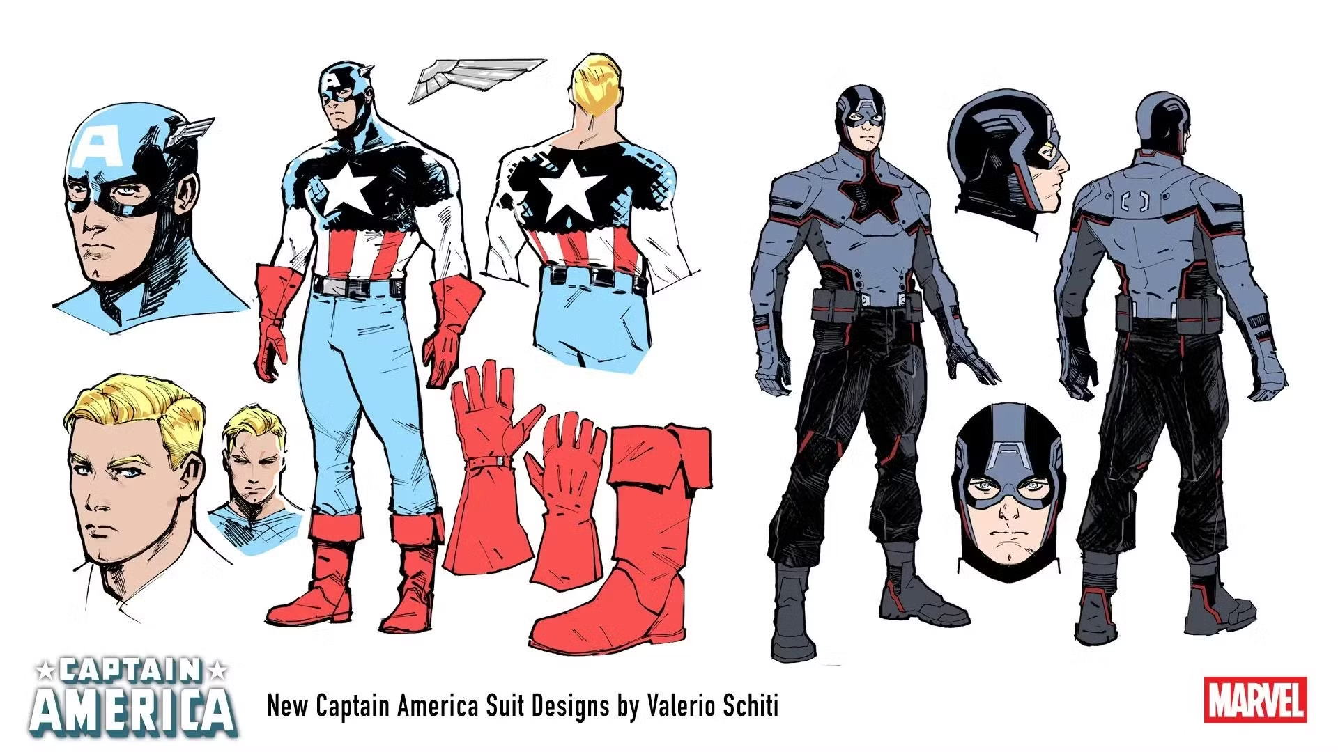 captain america stealth suit design sketch by valerio schiti