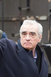 director martin scorsese on set