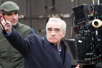 director martin scorsese on set