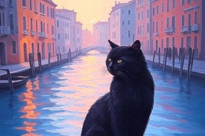 Pixar hand‑painted film Gatto