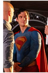 Superman Bobblehead James Gunn on set