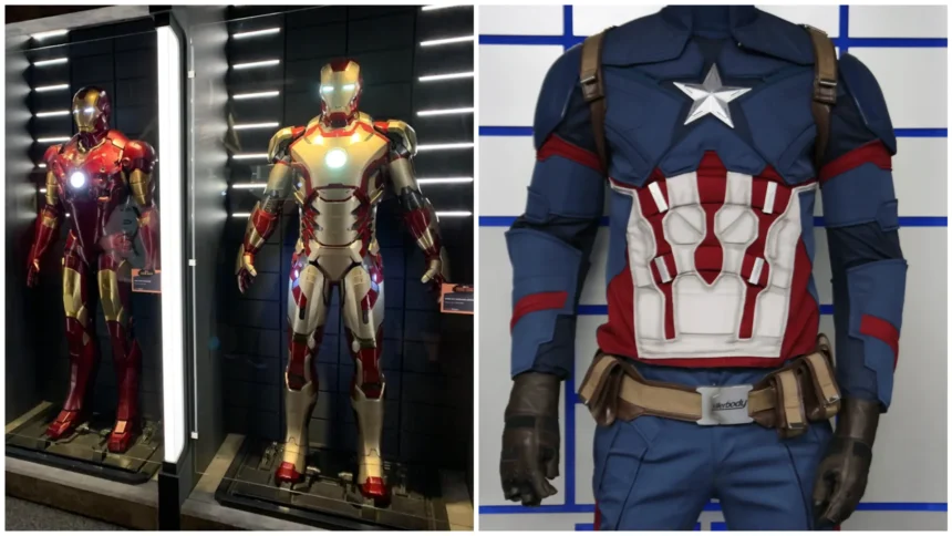 Iron Man and Captain America s empty costumes
