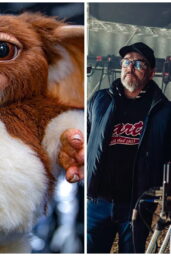 Gizmo Chris Columbus on set