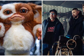 Gizmo Chris Columbus on set