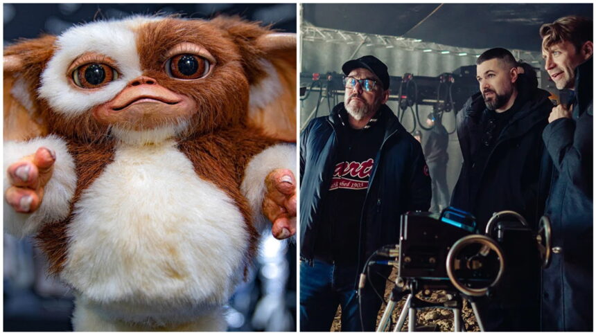 Gizmo Chris Columbus on set